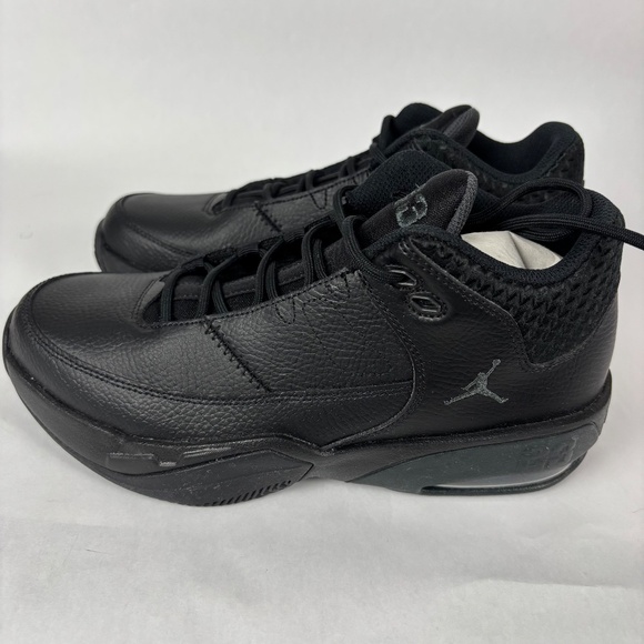 Nike, Jordan Max Aura 3 (GS,) Sneakers, All Black Leather, - Picture 6 of 15